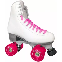 ATOM Jackson Finesse JR1054 White Quad Roller Skates – Nylon Plate – Outdoor Quad Roller Skates Women's and Girls' Quad Skates