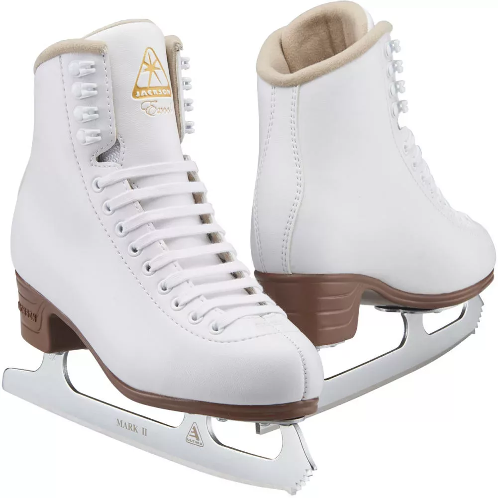 SKATE GURU Jackson Ultima Patins à glace artistiques EXCEL JS1290 avec sac et protections de patins Guardog Liasses