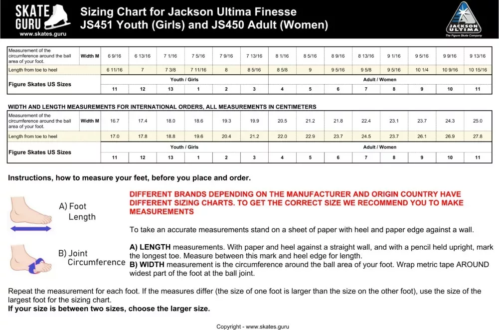SKATE GURU Jackson Ultima Eiskunstlauf-Schlittschuhe FINESSE JS450 Bundle mit Schlittschuh-Schutz Bündel