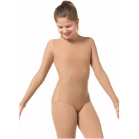 Sagester Figure Skating Leotards Style: 120, Beige / Low Neck
