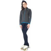 Sagester Figure Skating Jacket Style: 235, Grey with Blue