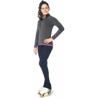 Sagester Eiskunstlaufjacke, Stil: 235, Grau mit Fuchsia Jacken für Damen und Mädchen