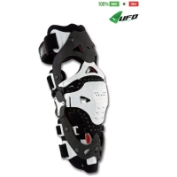 UFO PLAST Made in Italy – Morpho Fit Knee Brace Right Side, Full Knee Protection Guards Kit, White Knee / Shin Protection