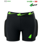 UFO PLAST Made in Italy - Kombat Padded Plastic Shorts For Kids, Hip and Side Protection, Green
