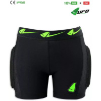 UFO PLAST Made in Italy - Kombat Padded Plastic Shorts For Kids, Hip and Side Protection, Green