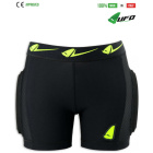 UFO PLAST Made in Italy - Kombat Padded Plastic Shorts For Kids, Hip and Side Protection, Red