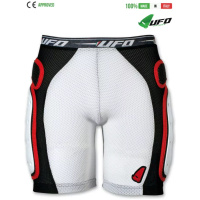 UFO PLAST Made in Italy - Padded Bike Shorts with Padding and Plastic Side Protection, Ergonomic Perforated Padds, Red