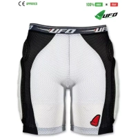 UFO PLAST Made in Italy – Padded Bike Shorts with Padding and Plastic Side Protection, Ergonomic Perforated Padds, Black Padded Shorts