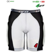 UFO PLAST Made in Italy - Padded Bike Shorts with Padding and Plastic Side Protection, Ergonomic Perforated Padds, Black