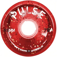 ATOM PULSE Glitter Quad Skate Outdoor Wheels 65mm x 37mm 78a – Red