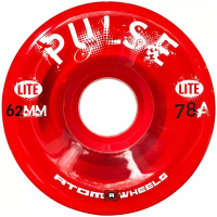 ATOM PULSE Lite Quad Skate Outdoor Wheels 62mm x 33mm 78a – Red