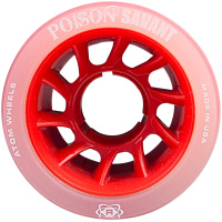 Atom Roller POISON SAVANT Quad Derby Wheels 59X38 Hybrid - Red - PACK OF 4