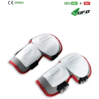 UFO PLAST Made in Italy – Multisport Elbow Guards, Elbow Protection Pads, White or Black with Red Elbow / Hand Protection