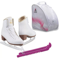 SKATE GURU Jackson Ultima Artiste JS1790 Figure Skates Bundle with Bag and Skate Guards