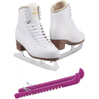 SKATE GURU Jackson Ultima Figure Ice Skates Excel JS1290 Bundle with Guardog Skate Guards