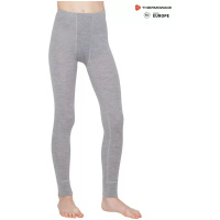 THERMOWAVE - MERINO WARM / Junior Merino Wool Pants / SILVER MELANGE