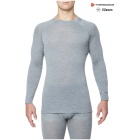 THERMOWAVE - MERINO WARM / Mens Merino Wool Thermal Shirt / SILVER MELANGE