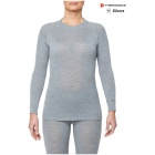 THERMOWAVE - MERINO WARM / Womens 100% Merino Wool Shirt / SILVER MELANGE