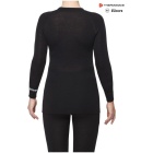 THERMOWAVE - MERINO WARM / Womens 100% Merino Wool 180 GSM Shirt / BLACK