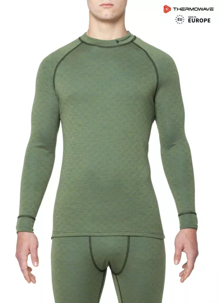 THERMOWAVE – MERINO XTREME / Herren-Thermoshirt aus Merinowolle / CAPULET OLIVE Für Männer
