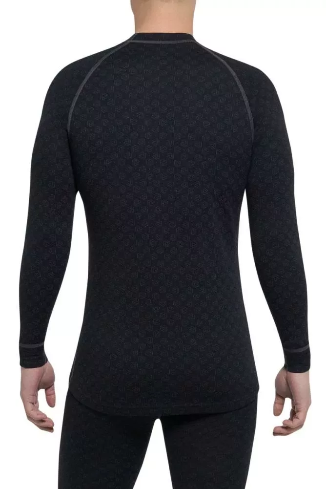 THERMOWAVE – MERINO XTREME / Mens Merino Wool Thermal Shirt / Black For Men