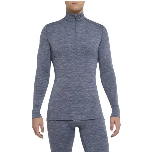THERMOWAVE – MERINO XTREME / Mens Merino Wool Thermal Shirt / Dark Grey Melange Lava For Men
