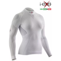 I-EXE Made in Italy - Women's Multizone Long Sleeve Compression Shirt - Color: White with Black