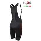 I-EXE Made in Italy - Multizone Compression Women's Cycling Shorts - Color: Black with Red
